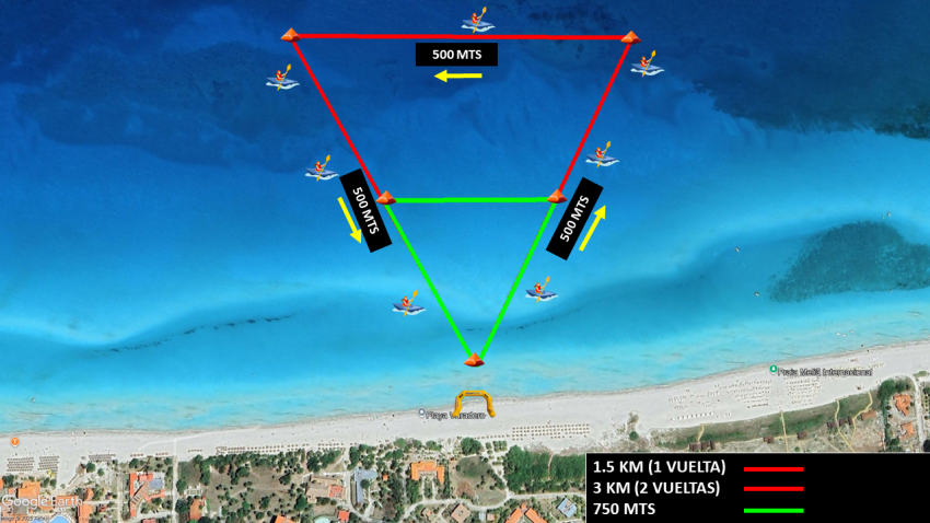4ª TRAVESIA AGUAS ABIERTAS GRAN RETTO VARADERO 2025 Ruta