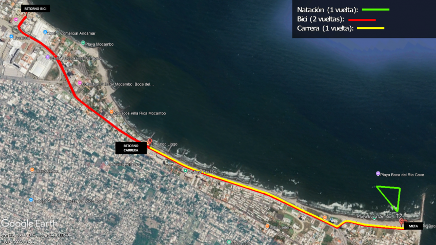 TRIATLÓN POR LA GENTE DEL MAR 2026 Ruta
